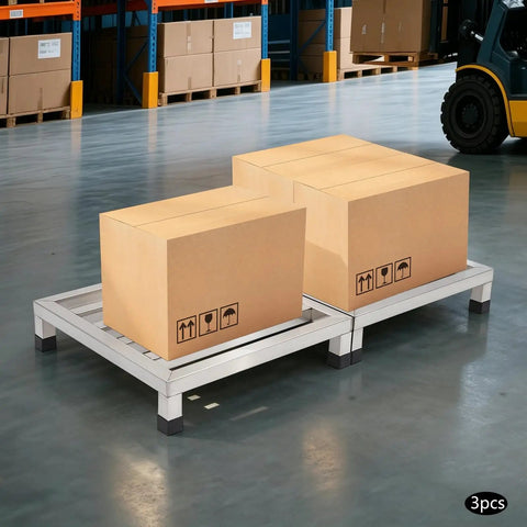 Heavy Duty Stainless Steel Shelving Three Pack Built Different For Serious Garage Storage Up To Seven Hundred Pounds Per Shelf Rust Resistant Warehouse Organization Total Knockout Deal with stacked boxes.