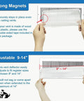 Magnetic Vent Deflector Shields For Floor, Wall, And Ceiling Registers 9 To 14 Inch Adjustable 2 Pack Clear Neodymium Magnets display