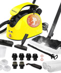 1500 Watt Steam Cleaner For Home, Fast Heating Multi Surface Sanitizer with attachments and cleaning pads for versatile use.
