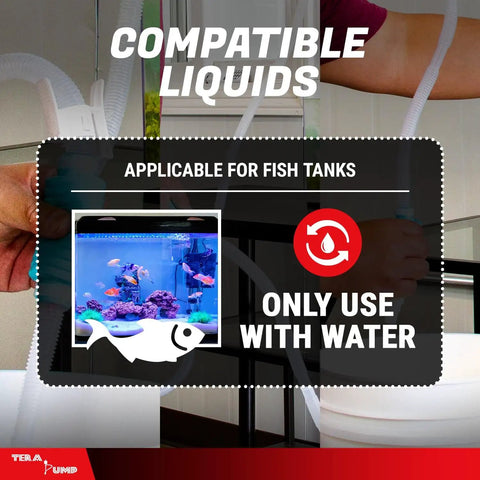 Image showing the use of the Three-In-One Aquarium Siphon Pump Bundle With Gravel Vacuum, Manual Water Changer, And Long Hose for fish tanks.