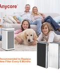 Family with dog using Best Bet For Cleaner Indoor Air Three In One Replacement Filter For MA Air Purifier 40 Series Two Pack