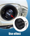 Installed Locking Fuel Tank Cap With Key For Cars, Anti Theft ABS Gas Cap, Universal Fit, Durable Black Cap With Replaceable Accessories