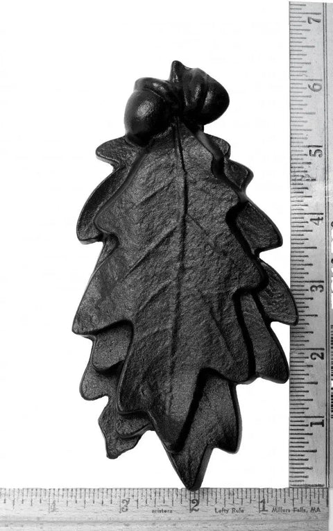 Oak Leaf Cast Iron Door Knocker Built Tough In Rustic 6 Inch Front Door Hardware With Rust-Resistant Powder Coat Finish