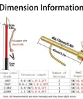 Pro Level Telescoping High Voltage Discharge Rod No Fuss Epoxy Resin Stick dimensions including copper wire and voltage levels.