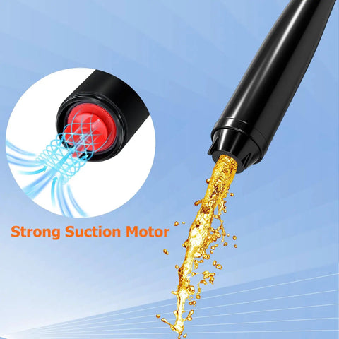Hassle Free Plug And Play Battery Gas Siphon Pump 2.4 Gpm Electric Fuel Transfer with long hose and strong suction motor.