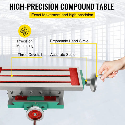 Heavy Duty Milling Working Table For Milling And Drilling Machines Cross Table With 23 By 13 Inch Footprint 2 Axis 4 Way Move