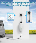 Plug And Play Nema 14-50 To J1772 Converter For Tesla Mobile Connector Gen Two Bullseye Fit Cable charging on wall.