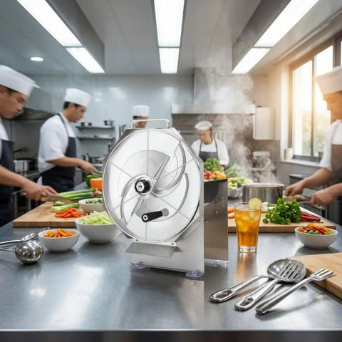 Beefy Stainless Steel Manual Slicing Machine With Guard Plate Baffle And Hand Crank Spare Parts for home kitchen use in professional setting