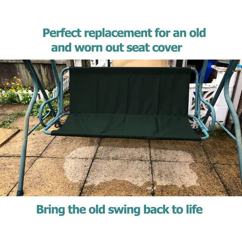 Outdoor Replacement Swing Seat Cover For Patio Swing And Bench Heavy Duty Canvas Waterproof Chair Cushion Replacement Easy Install Weather Resistant Garden Swing 54 Inch Long