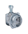 ProConnex C-550 AC/MC Connector 3/8 Inch Gray with tri combo screw for 1/2 inch steel knockout termination, zinc die-cast construction.