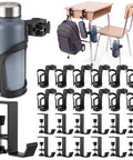 24 Piece Classroom Water Bottle Holders And Backpack Hooks Outfit Your Desks No Drill Bulk Organizer For Students setup