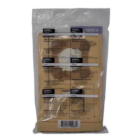 G4 G5 G6 Vacuum Bags 9 Count Compatible With Kirby Generation 4 5 And G6 in plastic packaging featuring product details.