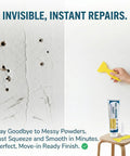 Drywall Patch Repair Kit For Nail Holes And Cracks With Odorless Quick Drying Putty Non Shrinking Wall Paste Scraper And Nozzle