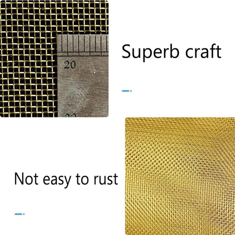 Brass Mesh Shielding Fabric For Industrial Filtration And Signal Screening Non Rustable Woven Wire Metal Mesh 100 By 100 cm Sheet