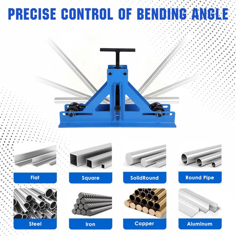 Boost Your Shop Game With This Heavy Duty Manual Tube Roller Bender Featuring Six Precision Dies For Flawless Round And Square Pipe Bends On Steel Copper And Aluminum Without Breaking A Sweat
