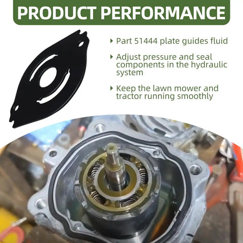 Valve Plate For Hydro Gear PG Series Hydraulic Pump BDP 10A 51246 Replacement Part Heavy Duty Pro Grade High Pressure Wear Resistant Fit And Improve Hydraulic Efficiency For PG 1BCC DA1X And PG 1AEF DY1X