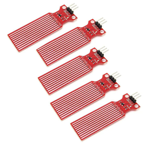 5 Pack Water Level Sensor Module For Arduino And Raspberry Pi Liquid Level Detector With 62x20x8 mm Size Red Visual Indicator