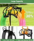 Heavy Duty Freestanding Garden Hose Reel Stand With Ground Spikes Detachable Metal Rack Holds Up To 160 Ft Of Hose