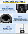 Product details showing features of 3 Way Y Shape Push To Connect Pneumatic Fittings Black Plastic Union for air lines