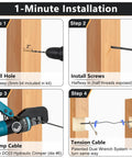 Step-by-step installation of Rugged And Ready Heavy Duty 100 Pack Left And Right Handed T316 Stainless Steel Swage Lag Screws