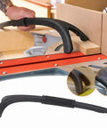 Safety Push Stick For Miter Saw And Table Saw With Dual End Forked Design And Ergonomic Handle in use, showing grip on wood