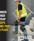 Worker wearing Heavy Duty Hinged Knee Pads With Gel Foam Cushioning For All Day Comfort And Stability, large protective surface