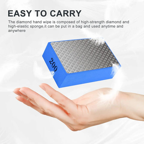 Image of a single block from the Four Piece Diamond Hand Polishing Pads Set With Sanding Block Kit for Wet and Dry Polishing.