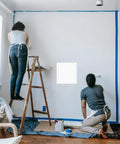 Heavy Duty 6 By 8 Inch Drywall Access Panel With Secure Hinged Cover For Walls And Ceilings, in process of painting wall.