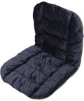 Upgrade Your Cozy Office Space With This Super Soft Heated Seat Cushion Plus Backrest For Fast Warming Comfort, Dark Grey Plush Design.
