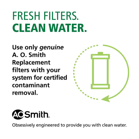 Diagram promoting Claryum Filter Replacement For The Clean Water Filter Two Stage 2 Pack Compatible With AO US 200 R.