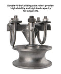 Heavy Duty 5 Inch Pipe Track Gate Rollers For Chain Link Gates Compatible With 1 7 Eighth Inch Post, double-U bolt view