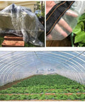 Two Pack Clear Tarp Waterproof With Grommets 8x10 Ft Transparent Tarpaulin Multi Purpose Plastic Sheet Cover For Garden Greenhouse 4.7 Mil