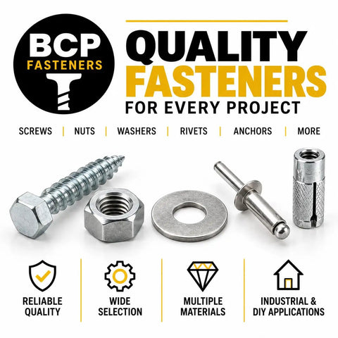 Heavy Duty Number Six EPDM Bonded Sealing Washers With 304 Stainless Steel Core And Tight Rubber Face For Roofing Screws Straight Up Weatherproof Top Shelf Fastening Hardware 500 Pack displayed with various fasteners.