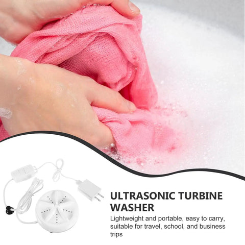 Travel Ready Compact Washing Machine Acts As A Laundry Game Changer By Delivering A Gentle Hand Feel Wash For Underwear Delicates And Light Fabrics Quick Spin Dry Keeps Road Trips Stress Free, shown washing delicate pink fabric.