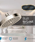 High Pressure 6 Inch Rain Shower Head With 6 Inch Shower Arm Chrome Finish, Luxury Modern Look, durable design in bathroom setting