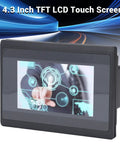 Touch Screen PLC Controller With Four Point Three Inch TFT Display 12 Inputs 10 Outputs 600MHz ARM9 CPU for industrial control