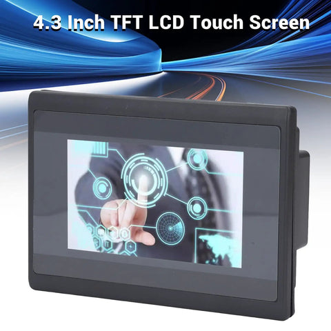 Touch Screen PLC Controller With Four Point Three Inch TFT Display 12 Inputs 10 Outputs 600MHz ARM9 CPU for industrial control