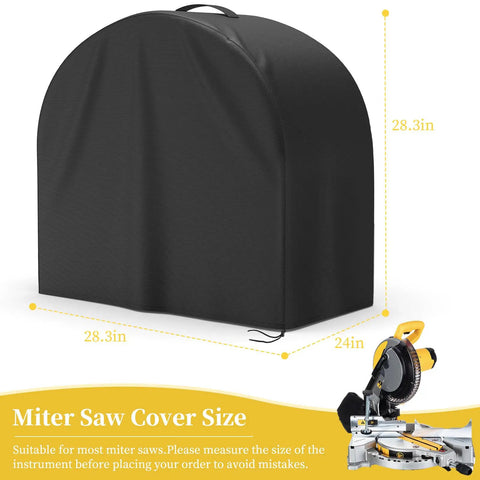 Heavy Duty Miter Saw Cover With Integrated Dust Guard Boasts Solid Shop Armor For Twelve Inch Equipment size 28.3x24 inches