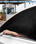 Custom Fit Car Window Mesh Sun Shade For Tesla Cybertruck 2024 2025 2026 with card access feature during toll use.