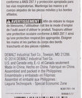 Impact Ready 5/16 Inch 18 UNC Drill Tap With 1/4 Inch Hex Shank safety warning and instructions on tool use.