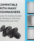 Dishwasher Kick Plate Clips Black D Shape One Size Universal Fit No Fuss Easy Install Fits Kenmore KitchenAid Whirlpool Dishwashers