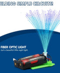 Fiber Optic Light Science Kits For Kids Set Of 8 Hands On STEM Projects With Simple Circuits, colorful fiber optic display