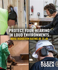 People using Behind-The-Head Ear Muffs With 25dB NRR Hearing Protection For Construction, Manufacturing, Maintenance And Woodworking