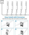 Installation diagram for Low Voltage 12 24V LED Pathway Lights 3W 3000K CRI 90 Plus Aluminum Waterproof Landscape 12 Pack.
