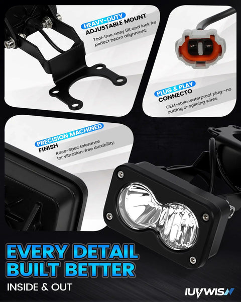 6000-6500K LED Dirt Bike Light Bar durable mount, waterproof plug, precision machined finish for Surron Sur Ron Taparia Talaria MX4
