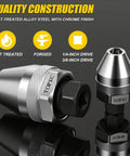 Heavy Duty Cr Mo Steel Stud Extractor Set With 1/4 And 3/8 Drive showing heat-treated alloy steel construction and chrome finish.
