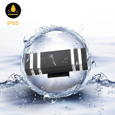 4 Pack 12 Inch LED Up And Down Square Outdoor Wall Lights, 14W 4000K Day White Aluminum Waterproof IP65 design