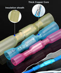 Heat shrink bullet connectors assortment kit with male/female terminals, multi-color, for 22-10 AWG automotive use