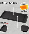 Dang Solid Heavy Duty Cast Iron Griddle Replacement Center Plate For Gas Range Stove Top Grid Flat Top Pan with even heating and smooth surface.