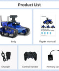 Product image showing a Jetson Nano Based AI Vision Robot Kit With Lidar And 7 Inch Touch Screen Depth Camera ROS2 Mapping.